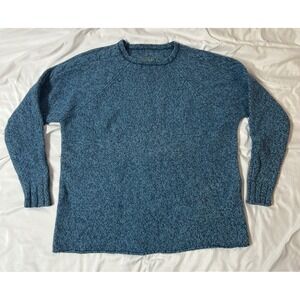 Nike Jordan 23 Brand Lambswool Angora Blue Marled Knit Sweater 3XL F20205JLK